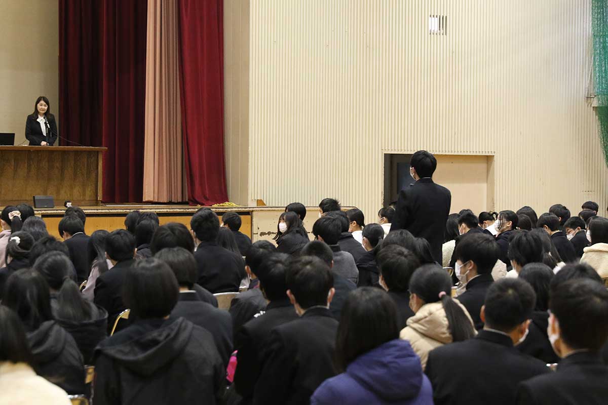 愛知県立瑞陵高等学校で講演